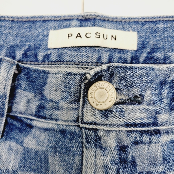 Pacsun Slim Taper Comfort Stretch Blue Faded Mens Denim Jeans 32x32 - Picture 10 of 12